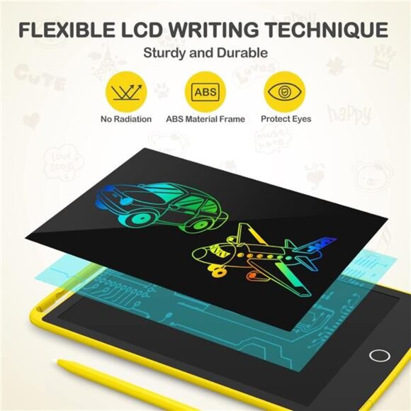 2 Pack LCD Writing Tablet, Colorful Screen Doodle Board 8.5 Inch Drawing Tablet - Picture 2 of 7
